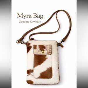 Myra Bag Cowhide Hair On Hide Crossbody Western Phone Purse